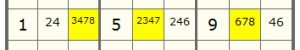 a Sudoku with Hidden Triplet pattern